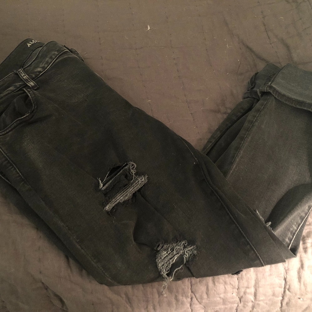 destroyed black jeans